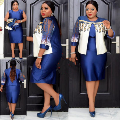 New Big Size Mom Dress Small Suit