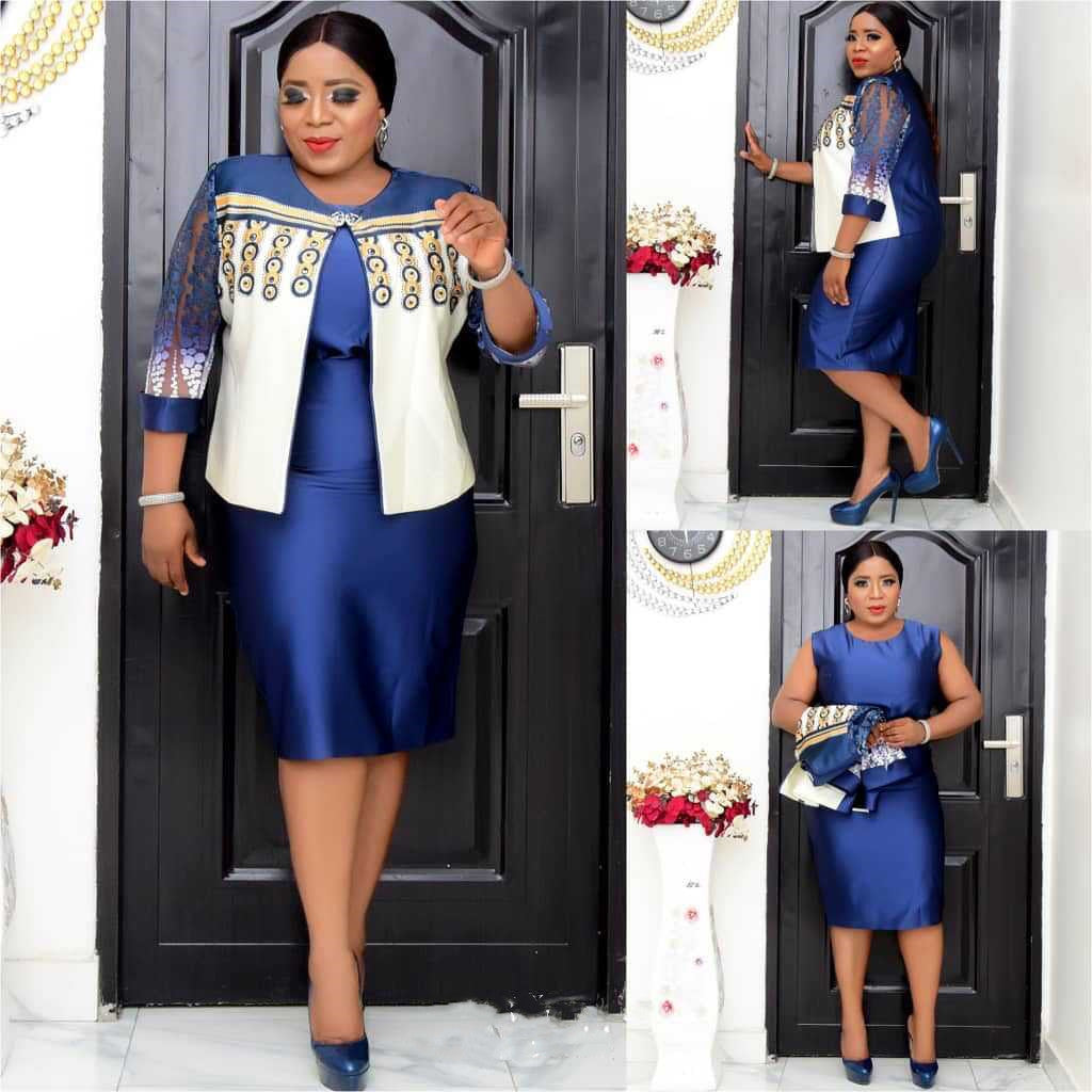 New Big Size Mom Dress Small Suit