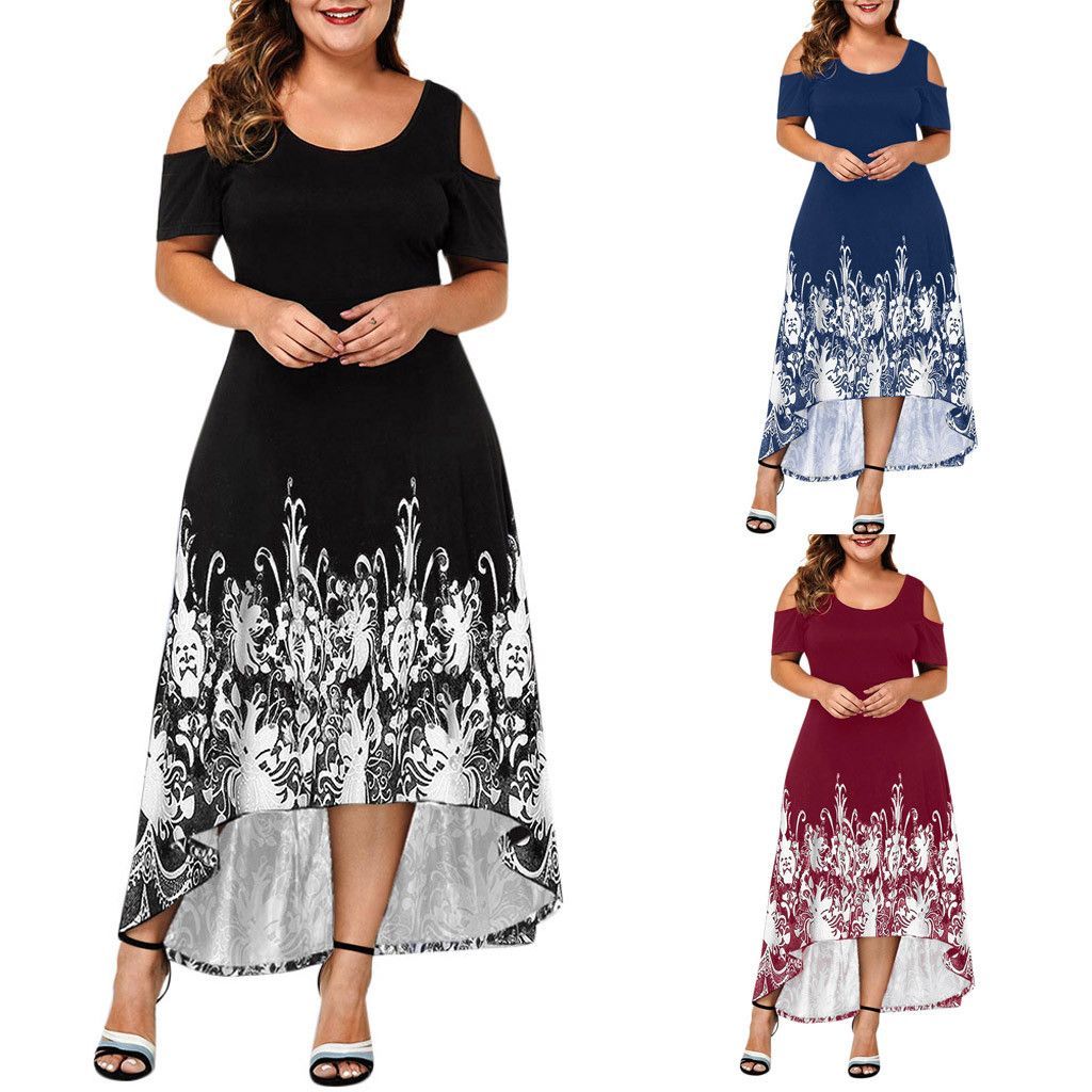 Evening Party Summer Plus Size Maxi Dress Women XL Short - Alsy store