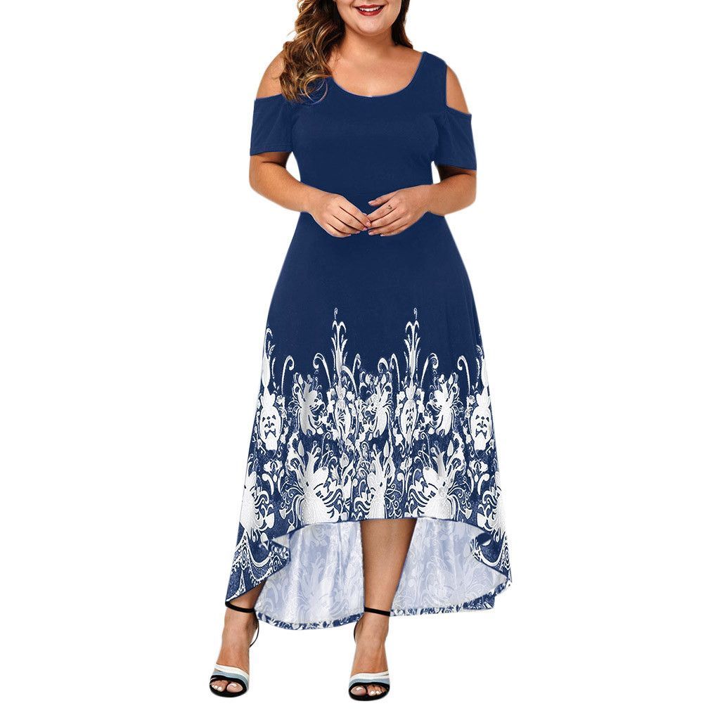 Evening Party Summer Plus Size Maxi Dress Women XL Short - Alsy store