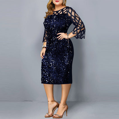 Party Dresses Sequin Plus Size Women's Sexy Night Club Dress - Alsy store