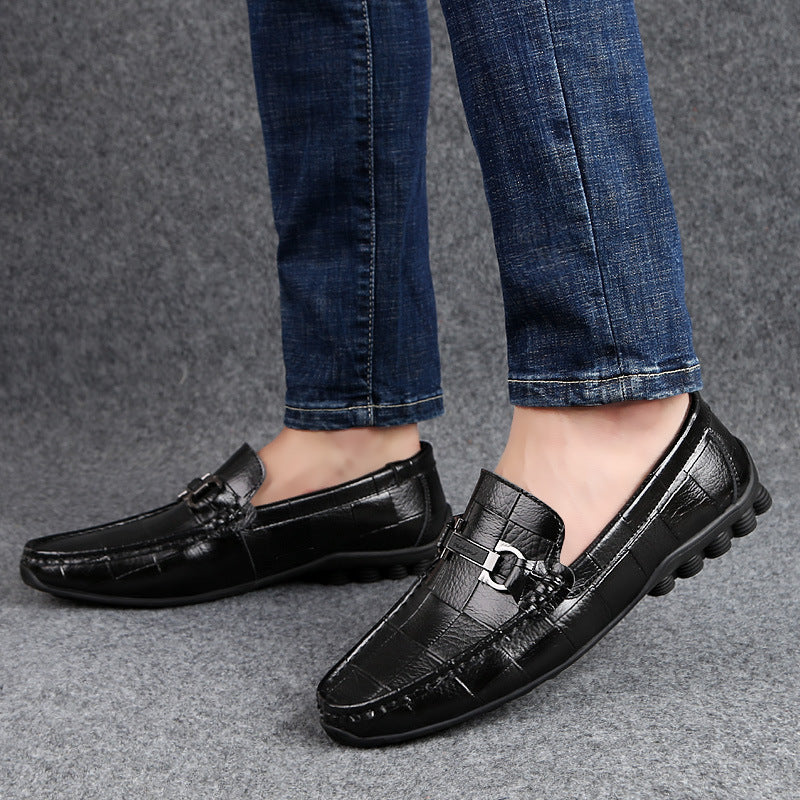 Newest Men Shoes Leather Genuine Casual Loafers Men - Alsy store