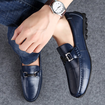 Newest Men Shoes Leather Genuine Casual Loafers Men - Alsy store