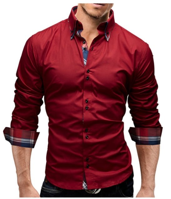 Classic Inner Slim Men Shirt - Alsy store