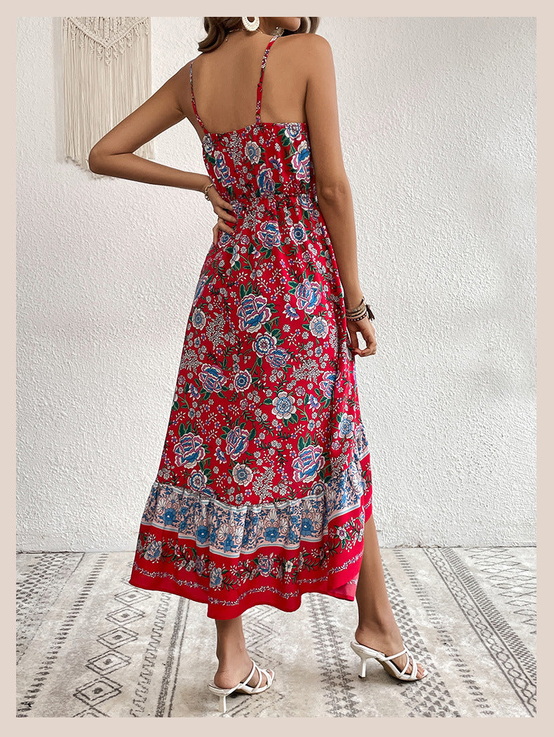 Printed Dress Sling Dress Women - Alsy store