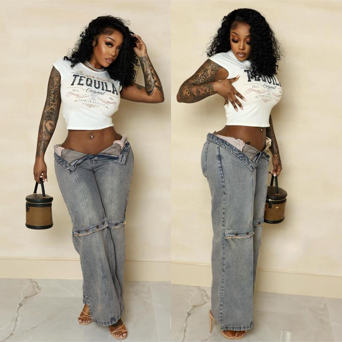 Y2k Baggy Wide Leg Jeans Women Vintage Streetwear Washed Denim Pants Grunge Basic Slouchy Trousers - Alsy store