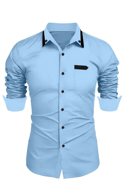 Men's Casual Fashion Business Trends Long-sleeved Shirt