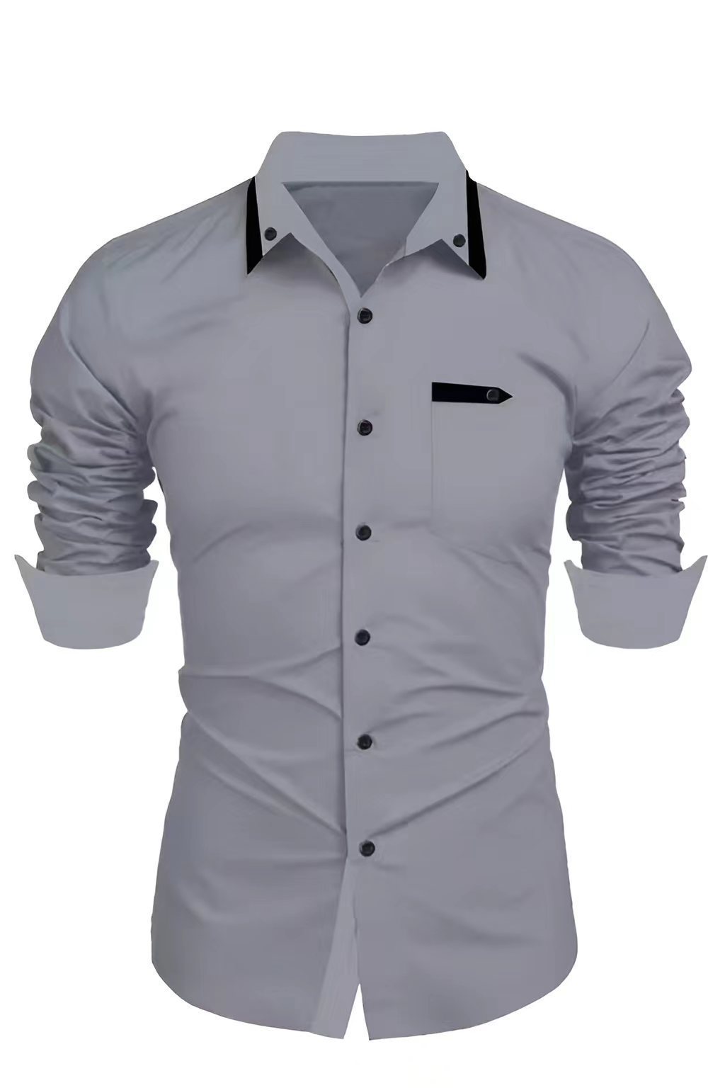 Men's Casual Fashion Business Trends Long-sleeved Shirt