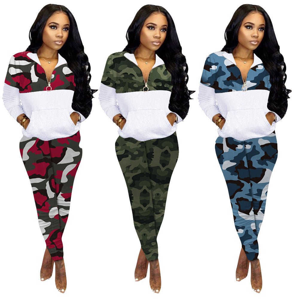 Camouflage fashion casual suit - Alsy store