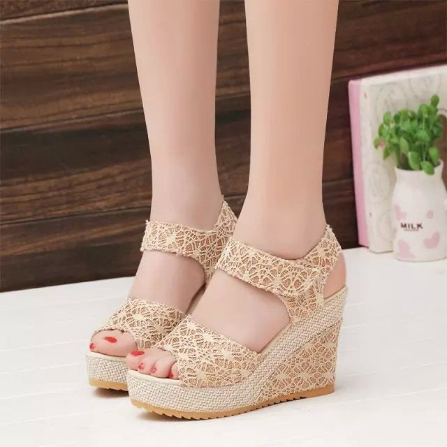 Flat bottom high heel sandals - Alsy store