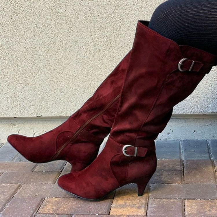 Western Boots Winter Shoes Wide Calf Long Boots For Women - Alsy store