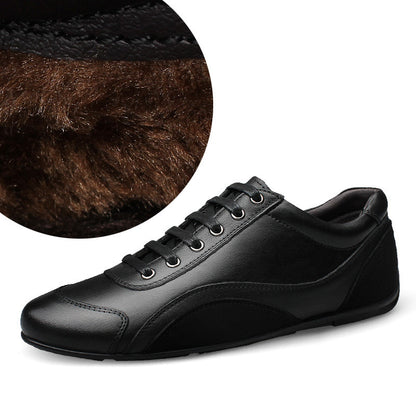 Men's casual shoes with genuine leather and cotton