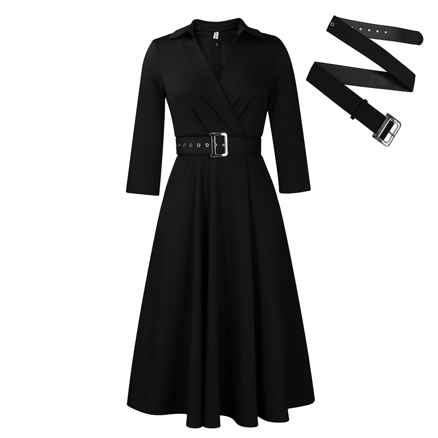 Plus Size Women's Lapel Fashion Dress