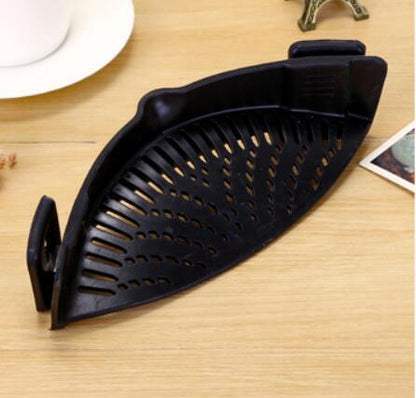 Silicone Clip-on Pot Pan Bowl Funnel Oil Strainer