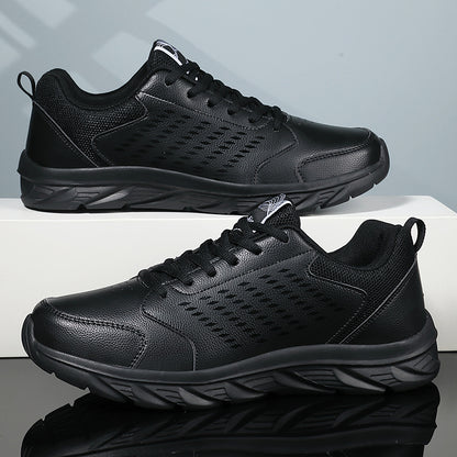 Plus Size Men's Waterproof Leather Sneakers