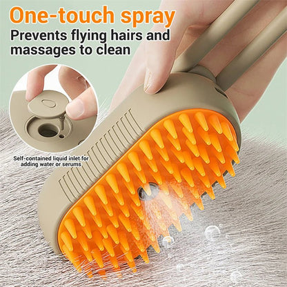 Cat Steam Brush Steamy Dog Brush 3 In 1 Electric Spray Cat Hair Brushes For Massage Pet Grooming Comb Hair Removal Combs Pet Products - Alsy store