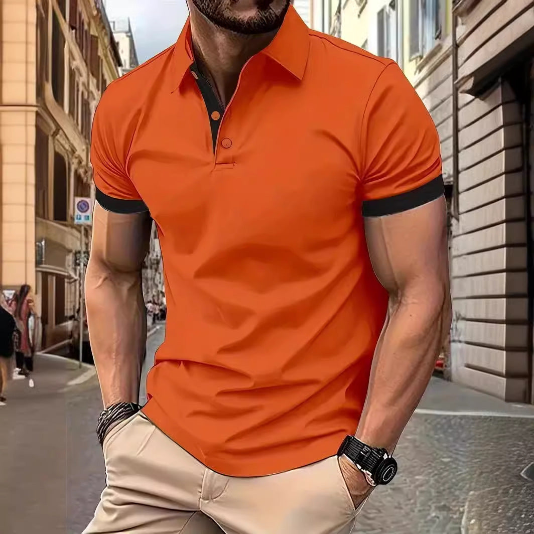 Men's Short Sleeve Business Shirt Summer Casual Polo Shirts - Alsy store