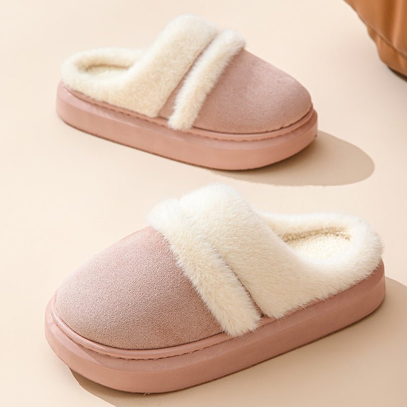 Cotton Slippers Women's Thick Bottom Non-slip Indoor Slippers - Alsy store