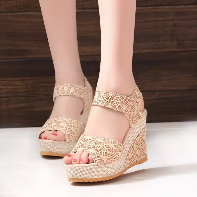 Flat bottom high heel sandals - Alsy store