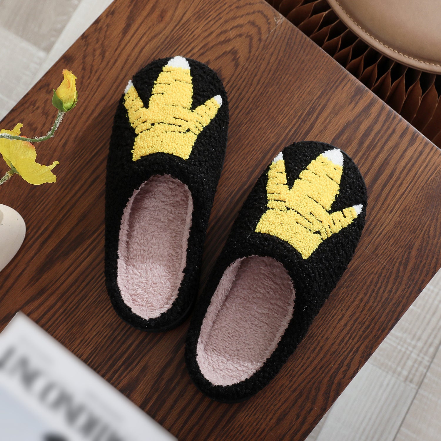 Creative Ostrich Chicken Feet Cotton Slippers Indoor Winter Plush Slippers - Alsy store