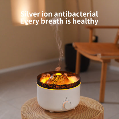 Mute Of New Small Simulated Flame Volcano Humidifier