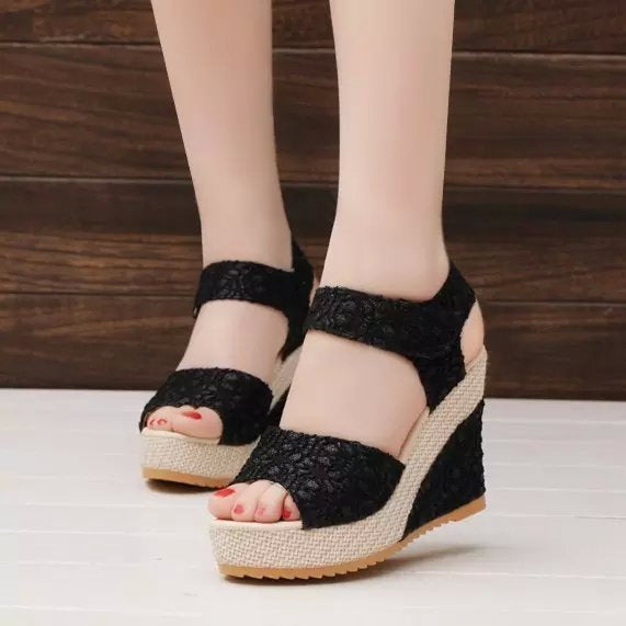 Flat bottom high heel sandals - Alsy store