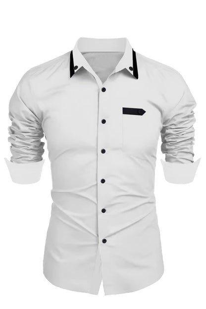 Men's Casual Fashion Business Trends Long-sleeved Shirt