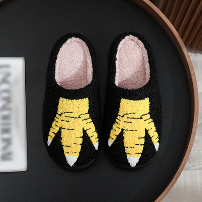 Creative Ostrich Chicken Feet Cotton Slippers Indoor Winter Plush Slippers - Alsy store