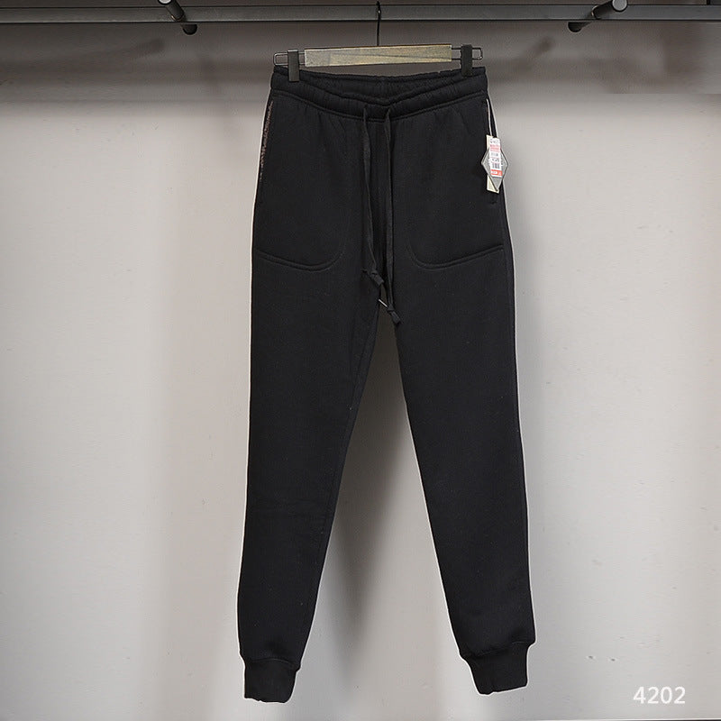 Foreign trade on a single new winter sweat pants men lamb plus velvet sport pants trousers thick