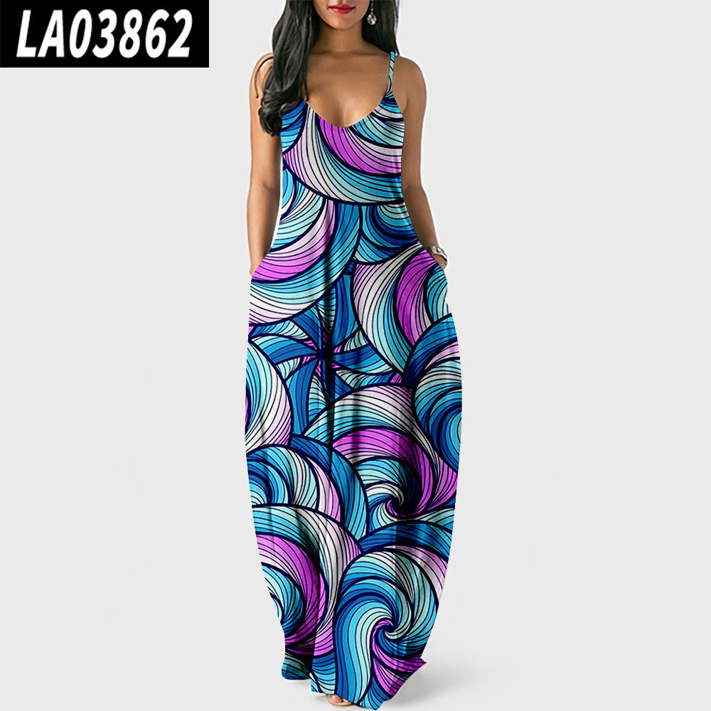 Digital Printing Temperament Street Dress - Alsy store