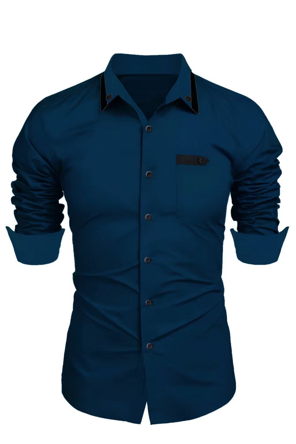 Men's Casual Fashion Business Trends Long-sleeved Shirt