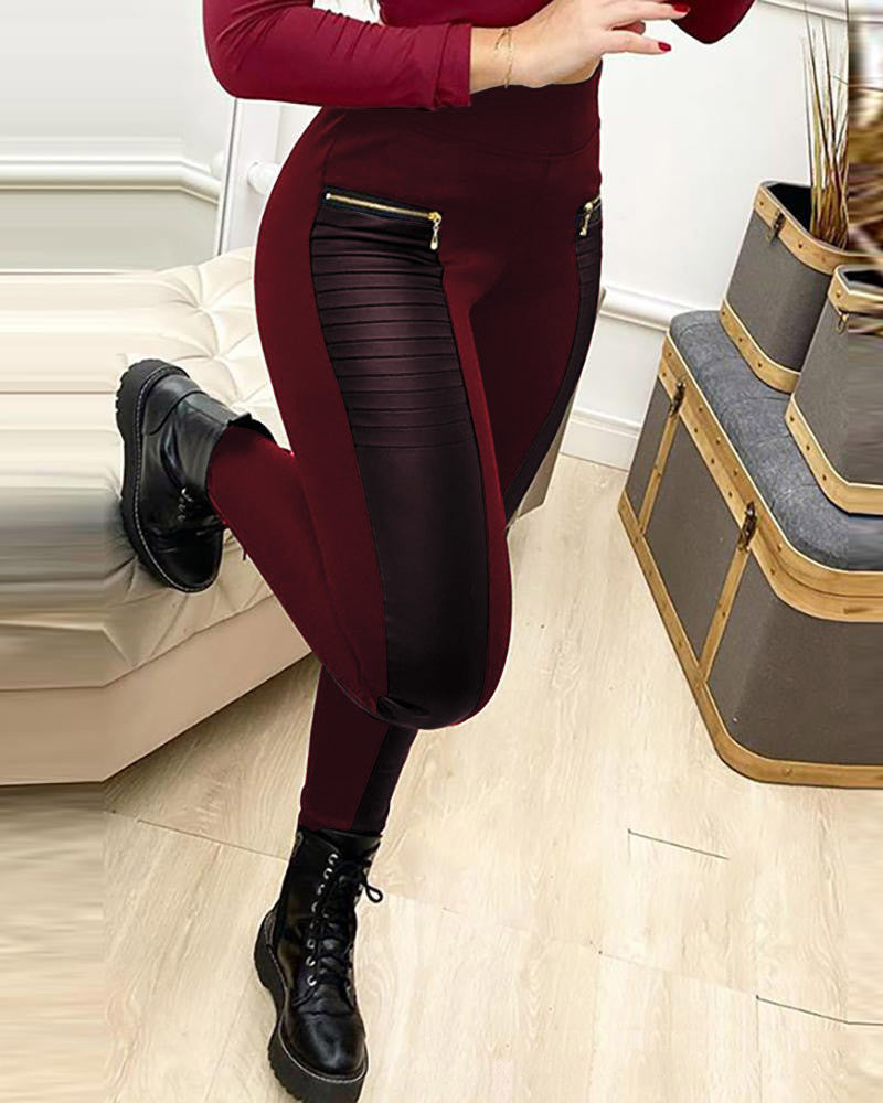 Fashion high waist pants black pants trend