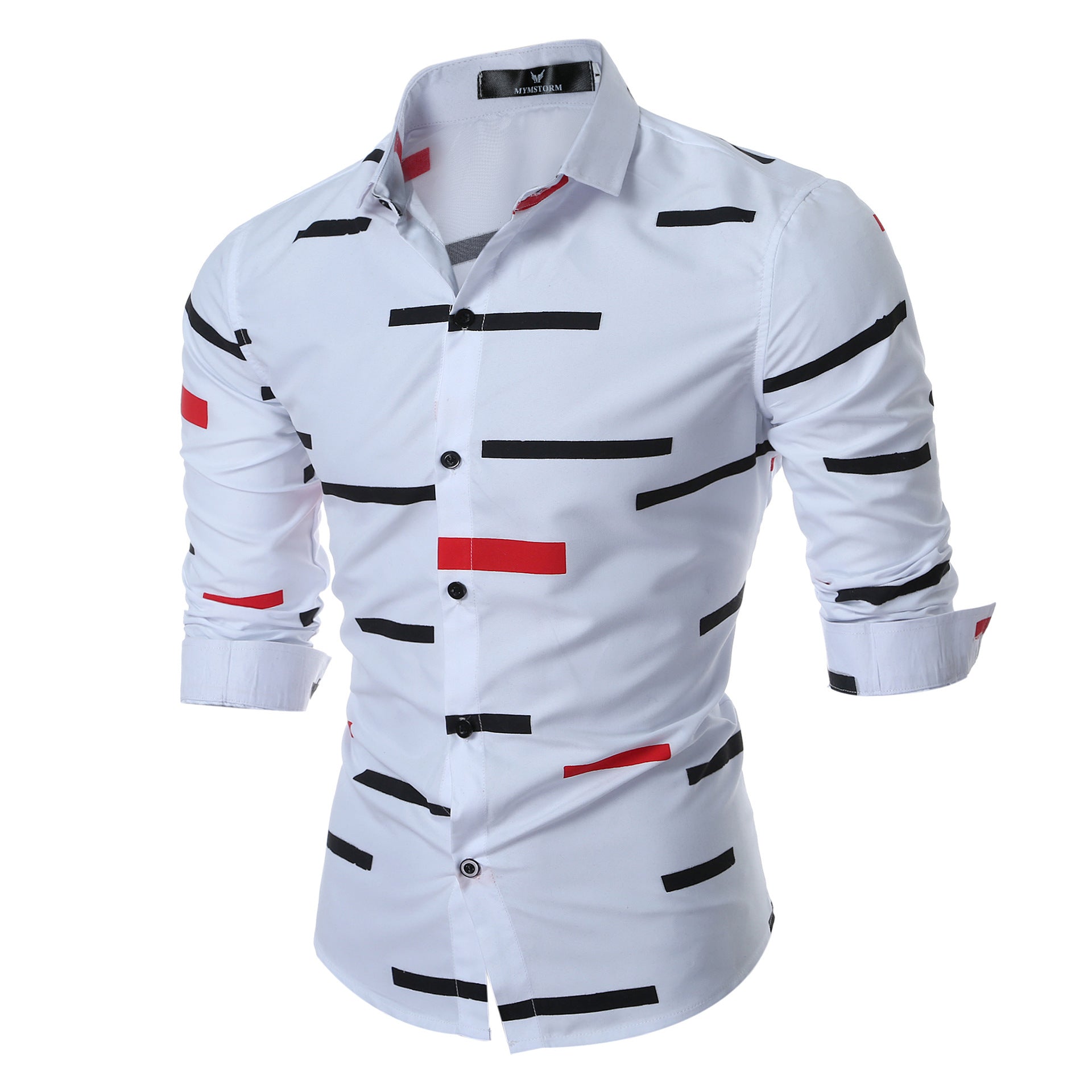 Spring Men's Geometric Printed Shirt Trendy Men Shirt Coat - Alsy store