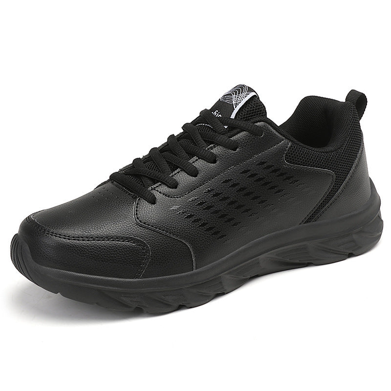 Plus Size Men's Waterproof Leather Sneakers