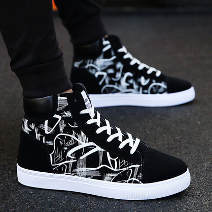 Spring high top shoes Korean Edition men''s shoes