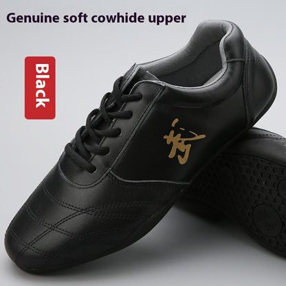 Genuine Leather Professional Male Practice Shoes Tai Chi Martial Arts Shoes