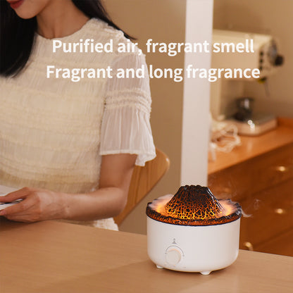 Mute Of New Small Simulated Flame Volcano Humidifier