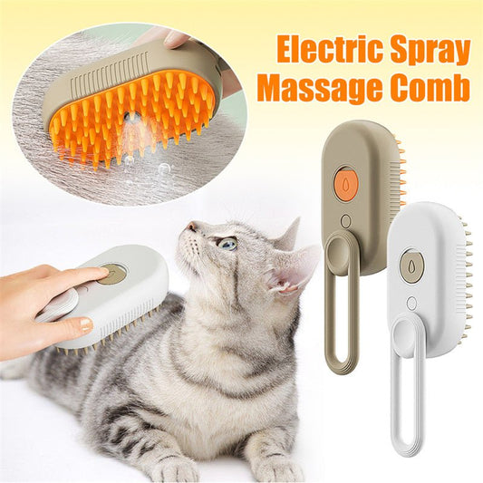 Cat Steam Brush Steamy Dog Brush 3 In 1 Electric Spray Cat Hair Brushes For Massage Pet Grooming Comb Hair Removal Combs Pet Products - Alsy store