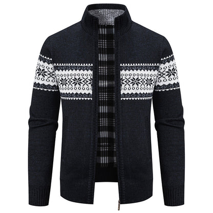 European Size Autumn And Winter Knitting Cardigan Top Coat For Men