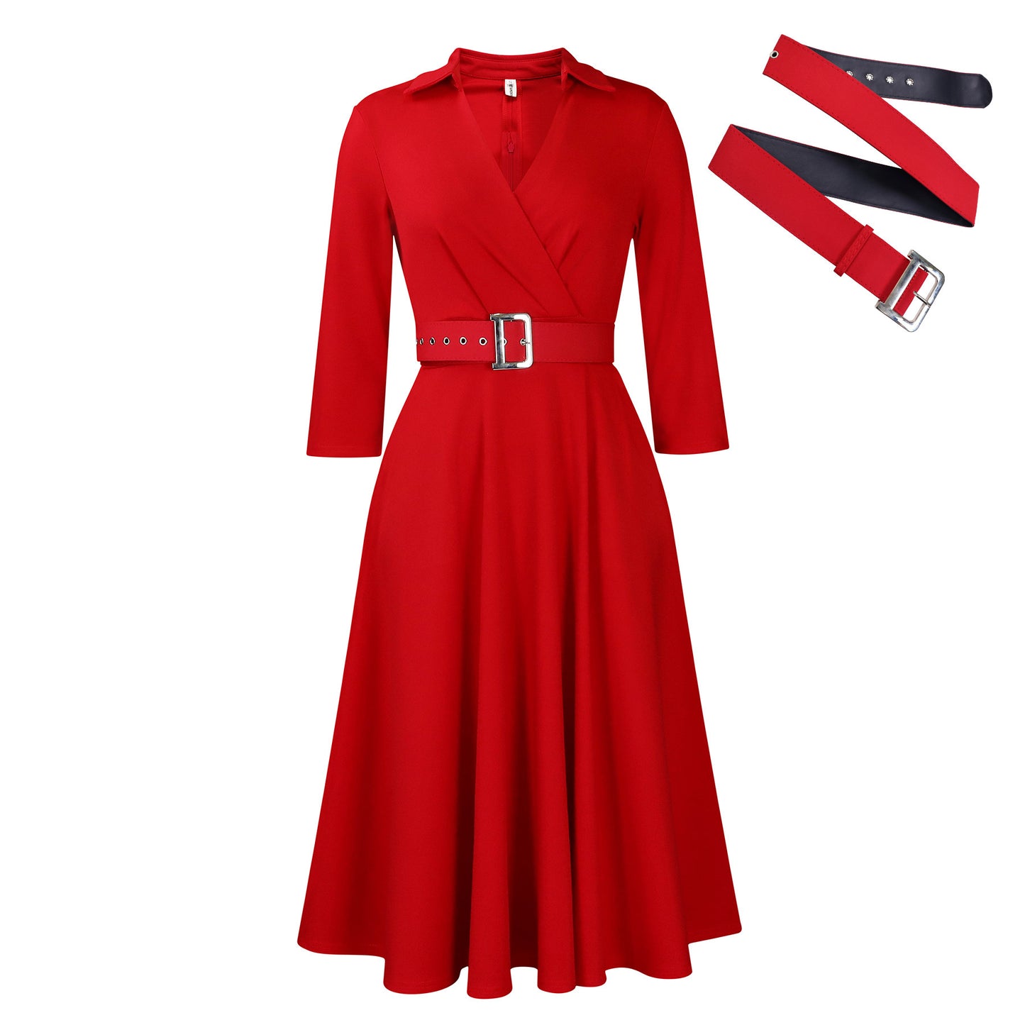 Plus Size Women's Lapel Fashion Dress