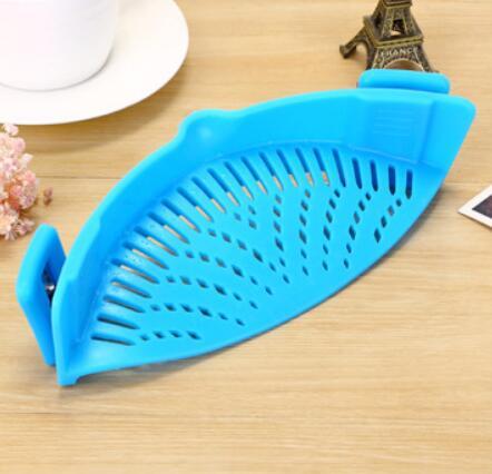 Silicone Clip-on Pot Pan Bowl Funnel Oil Strainer