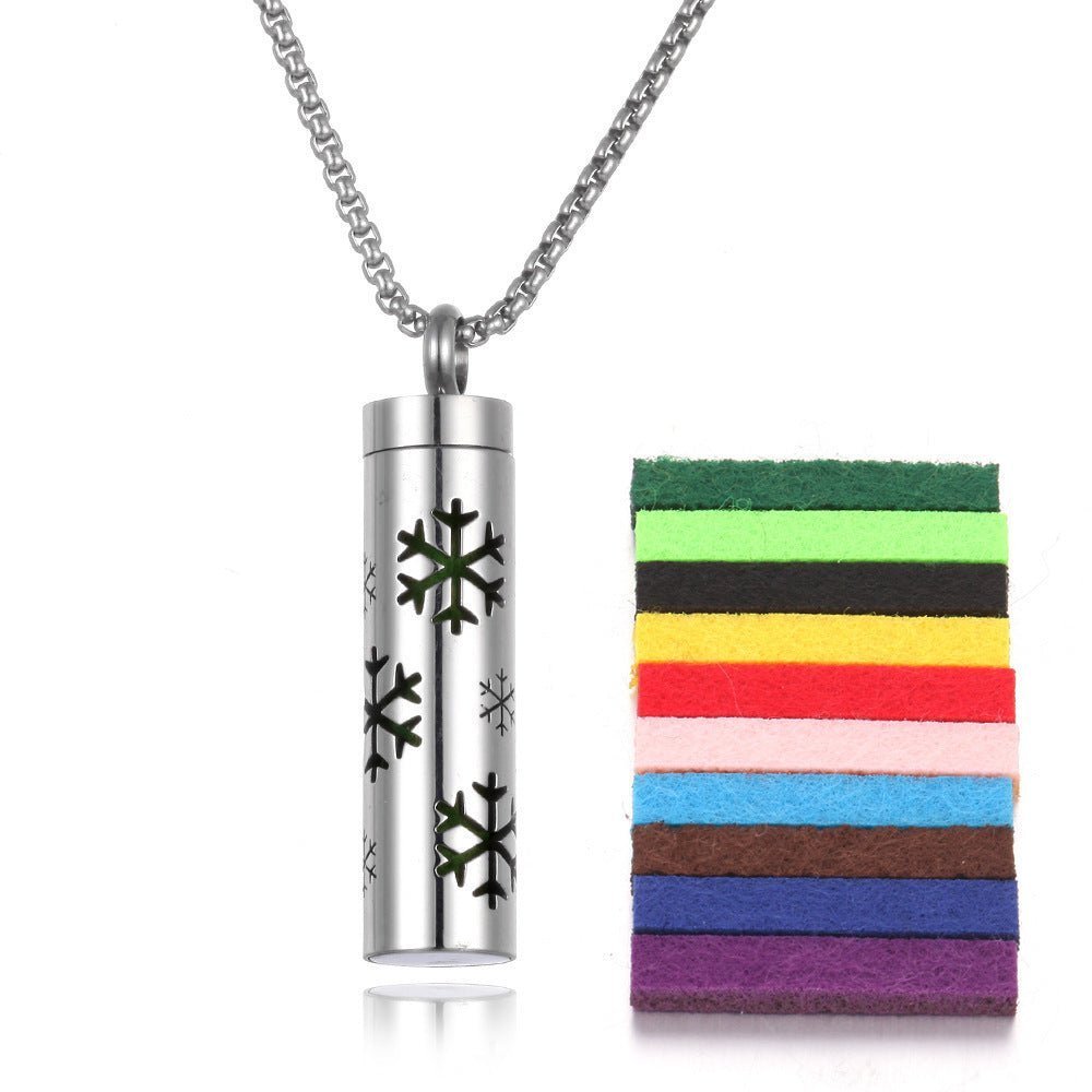 Aromatherapy Pendant Perfume Bottle Essential Oil Titanium Steel - Alsy store