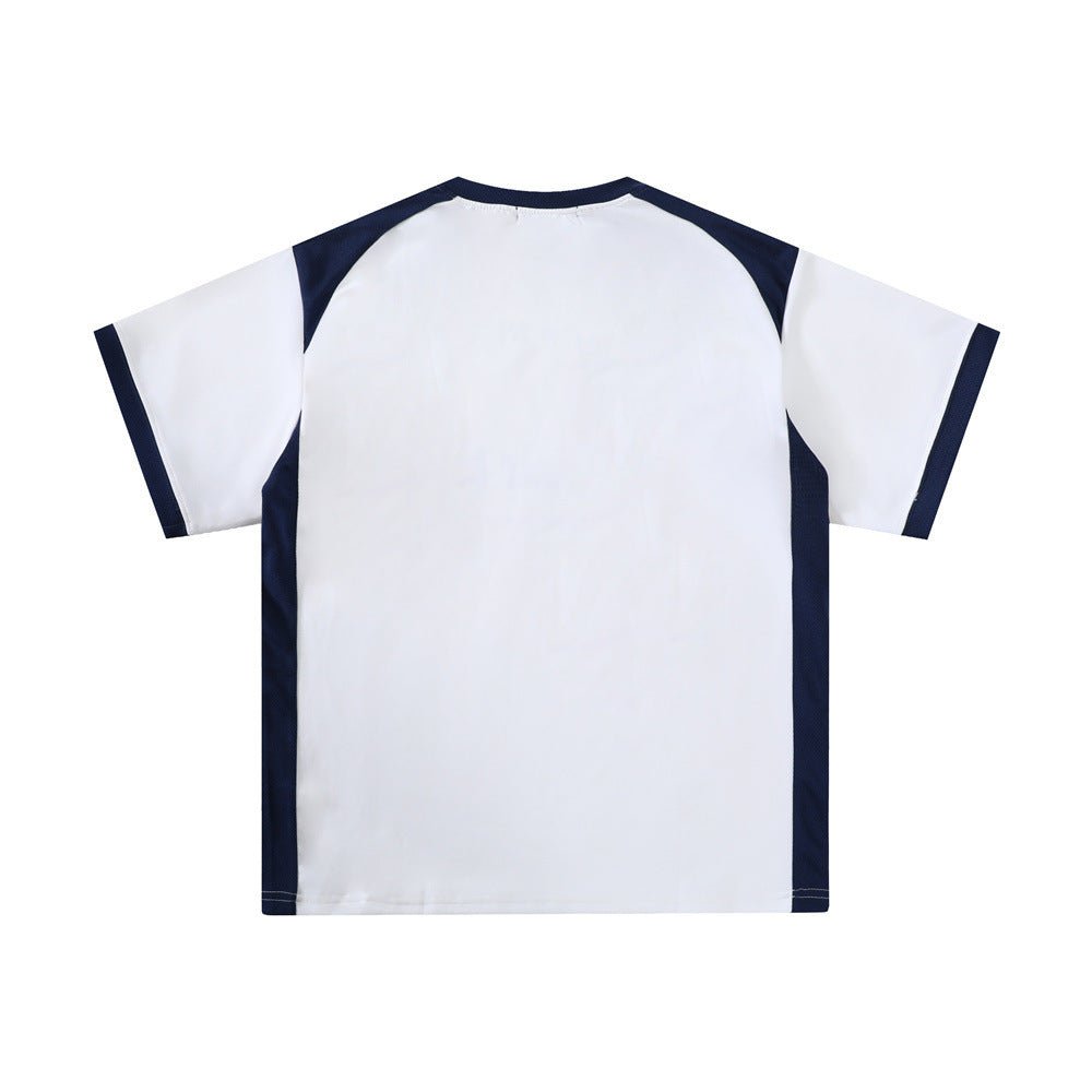 Color Contrast Patchwork Sports T-shirt Men - Alsy store