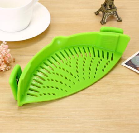 Silicone Clip-on Pot Pan Bowl Funnel Oil Strainer