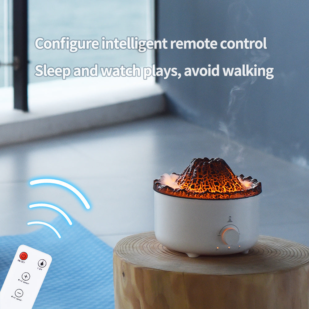 Mute Of New Small Simulated Flame Volcano Humidifier