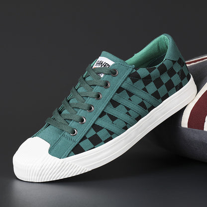 Canvas shoes casual shoes breathable one foot fashion low top shoes lace up board shoes