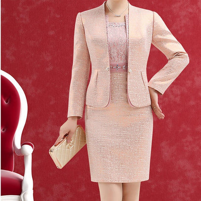 Simple Solid Color Mother Dress Wedding Suit Skirt - Alsy store