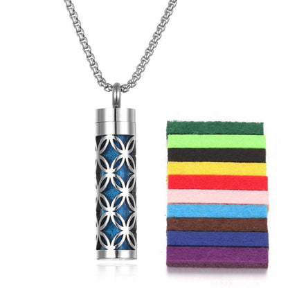 Aromatherapy Pendant Perfume Bottle Essential Oil Titanium Steel - Alsy store