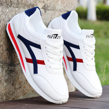 Lightweight White Leather Waterproof Sneakers