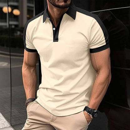 Men's Short Sleeve Business Shirt Summer Casual Polo Shirts - Alsy store